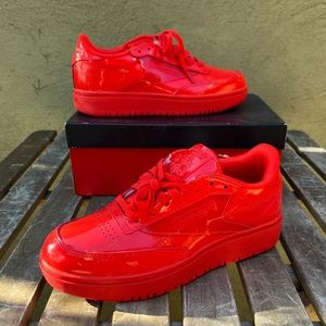 REEBOK x CARDI B NIB NWT / club c double / womens shoes / red / size 9